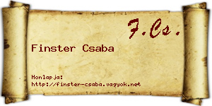 Finster Csaba névjegykártya